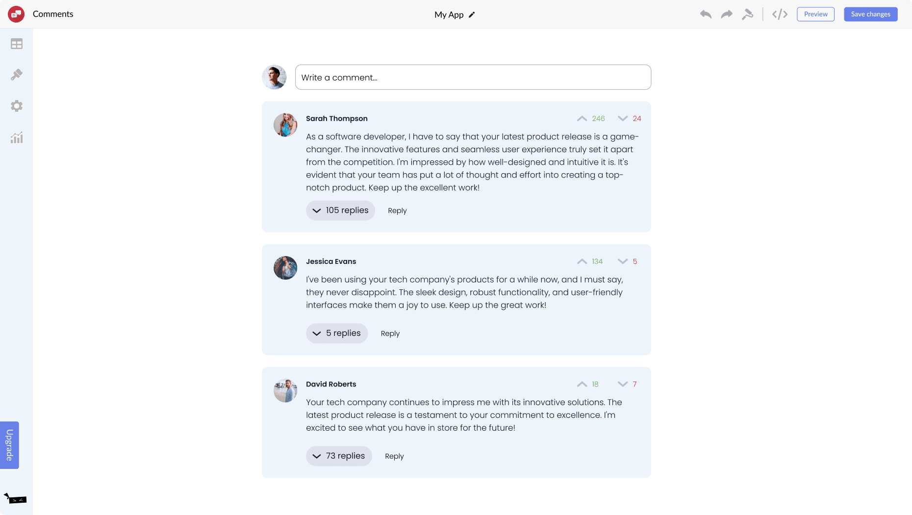 Comments for Umbraco