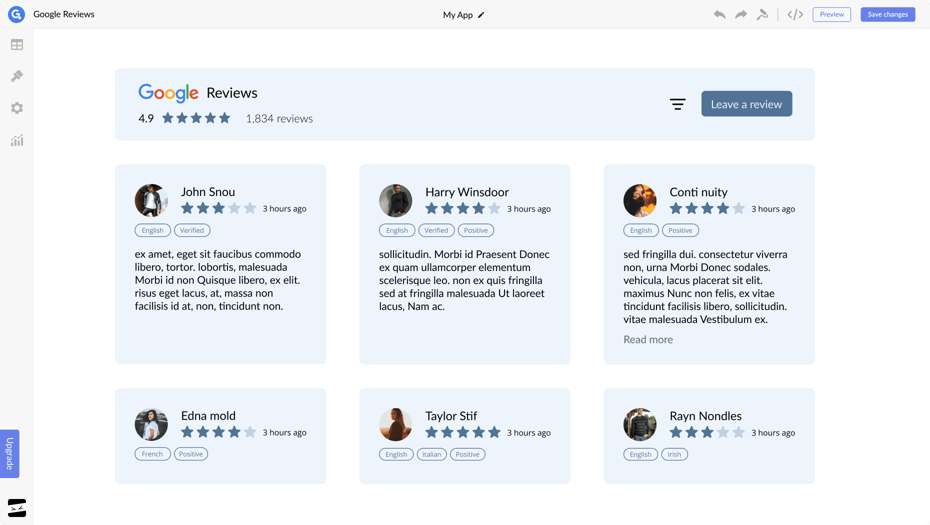 Google Reviews for Webflow