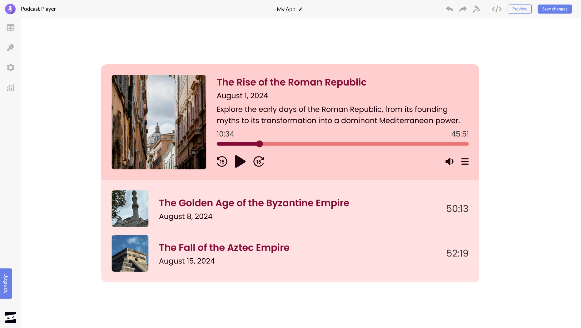 Podcast Player for UENI