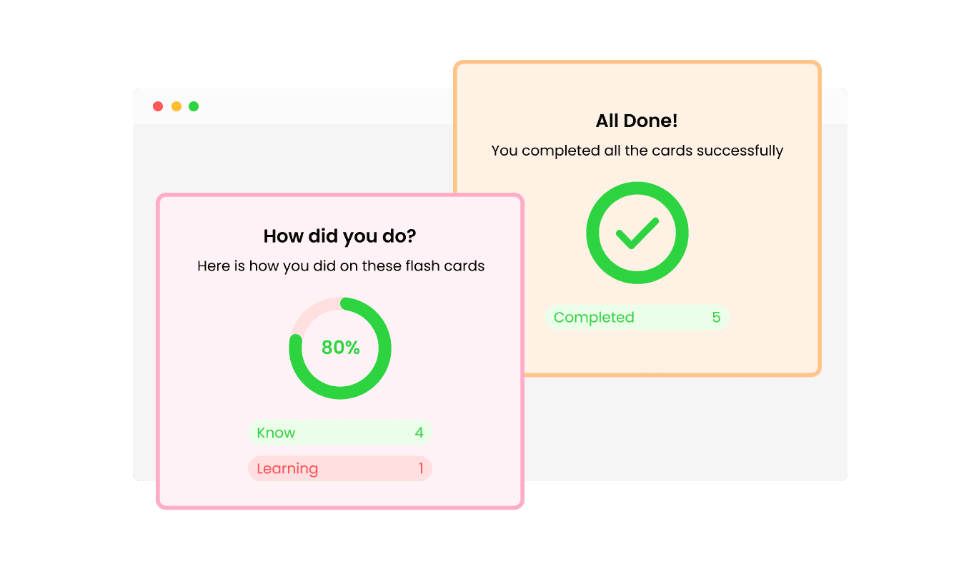 Flash Cards - Interactive End Screen for Flash Cards