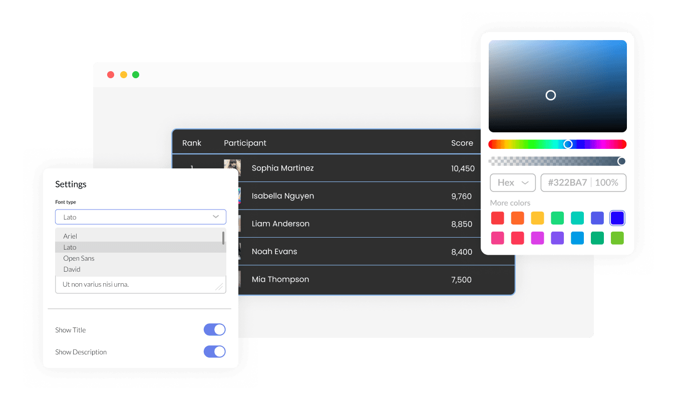 Leaderboard - Fully Customizable Durable Scoreboard widget