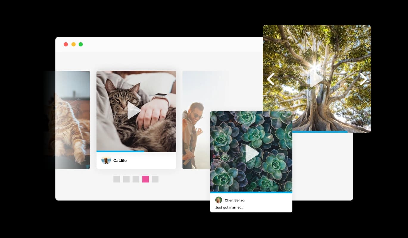 Vimeo Carousel - Smooth Navigation with Arrows and Dots