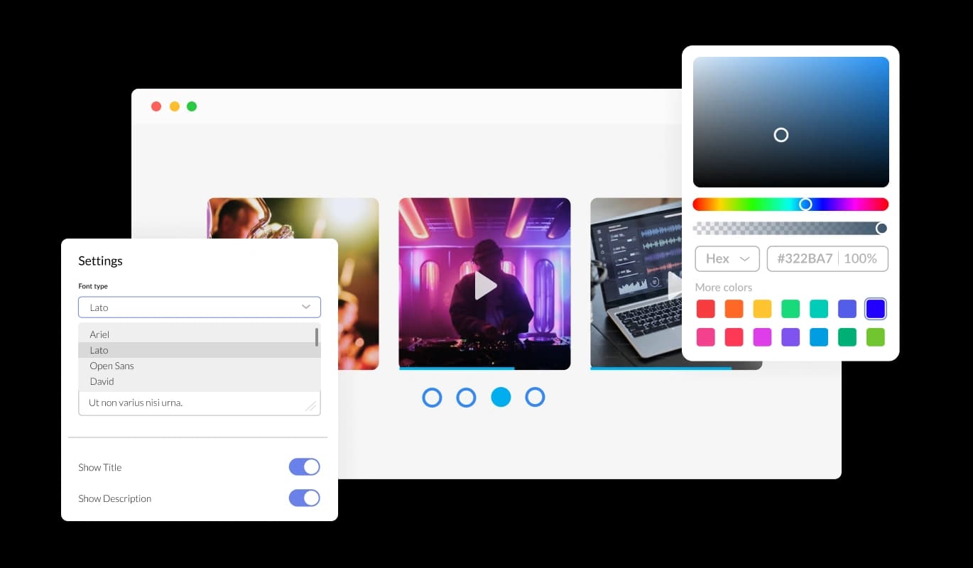 Vimeo Carousel - Fully Customizable Design for the Vimeo Carousel