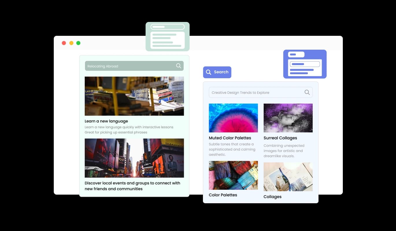 Google Search - Flexible Layouts for Displaying Search Results