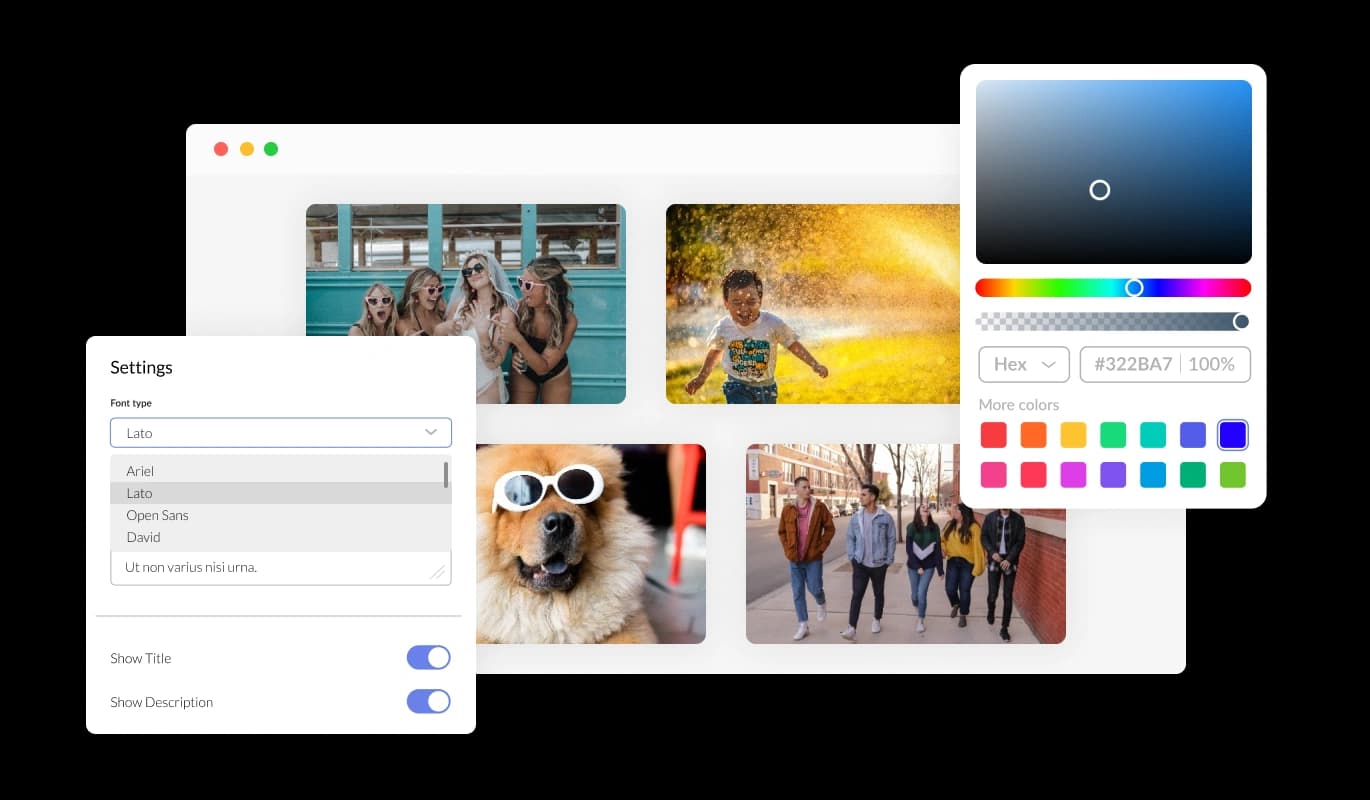 Image Wall - Fully Customizable Image Wall Widget