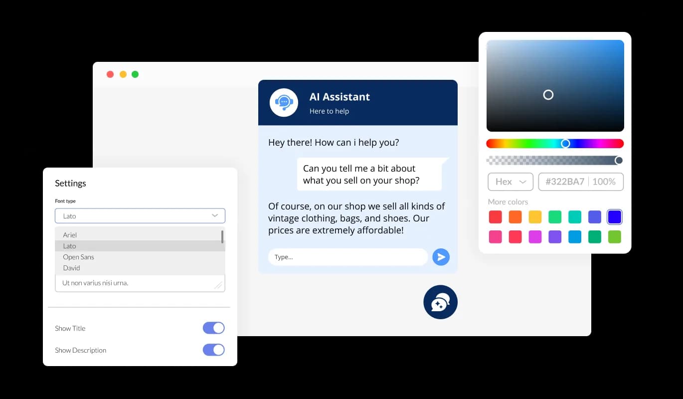 AI Chatbot - Fully Customizable Automated Chat Support