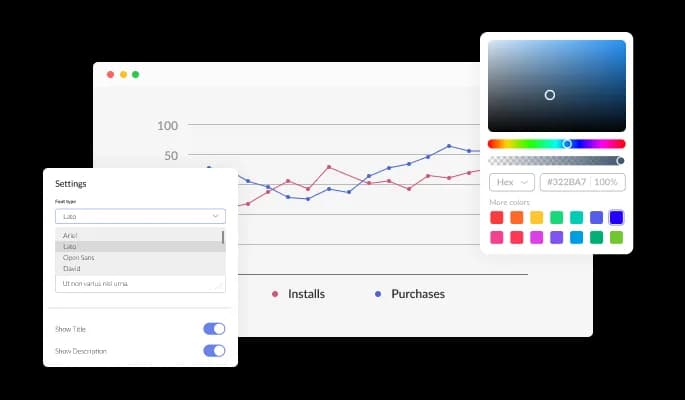 Charts & Graphs - Completely Modifiable Charts for Webnode