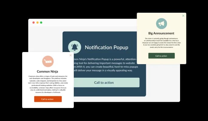 Notification Popup - A wide selection of skins for your Divi website