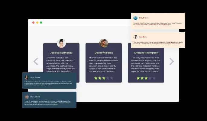 Testimonials Slider - There are colorful skins for your Webflow website