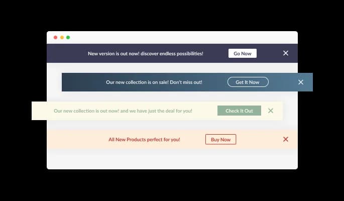 Notification Bar - Stunning skins selection for your Weebly website