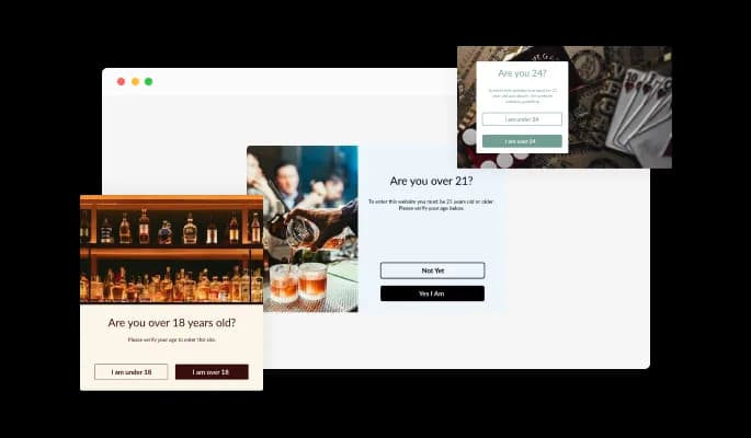 Age Verification - Webflow Age verification Various Layouts