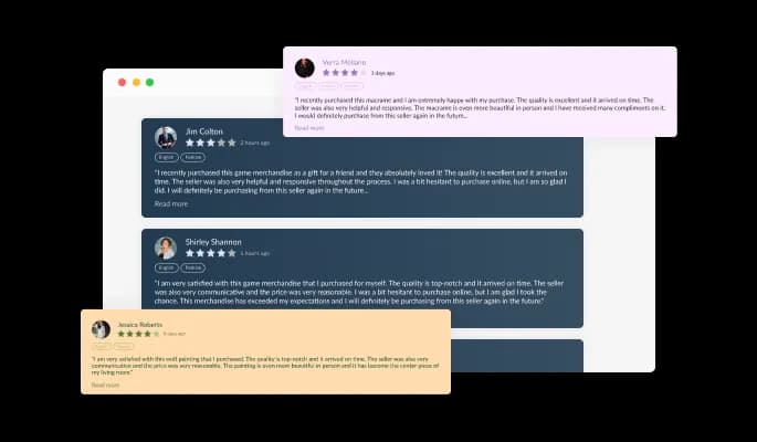 Etsy Reviews - Etsy reviews plugin for Webflow Multiple Skins