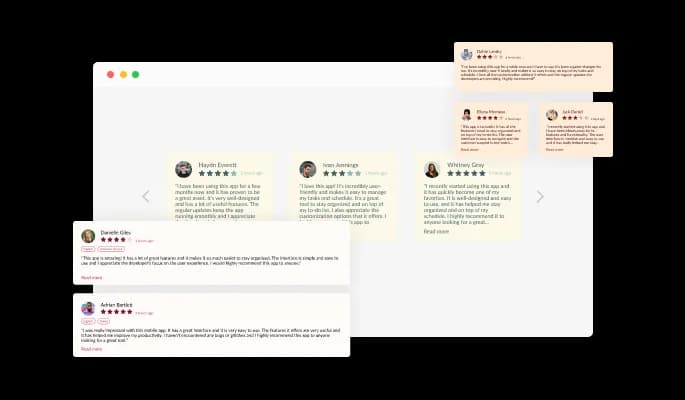 App Store Reviews - App store reviews widget Multiple Layouts