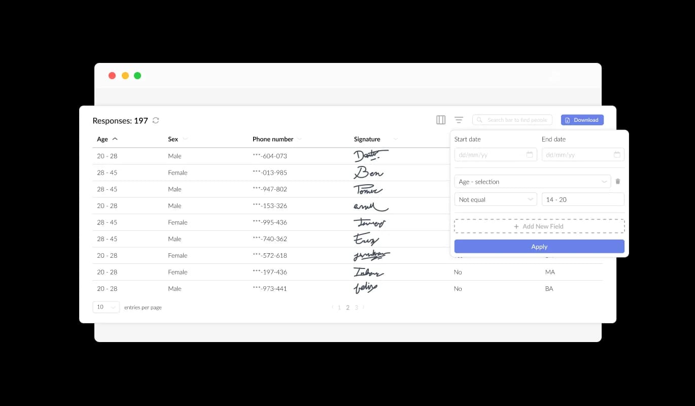 Petition Form - Keep Track of Petition Entries Effortlessly on Site123