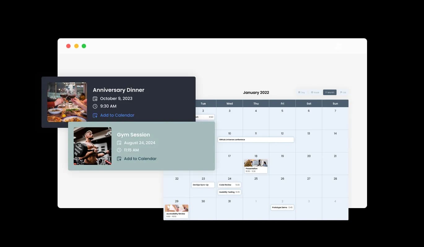 Calendar - Make Your Calendar More Appealing with Media Integration on Weebly