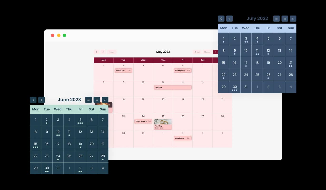 Calendar - Add Flair to Your Weebly Calendar with Multiple Skins