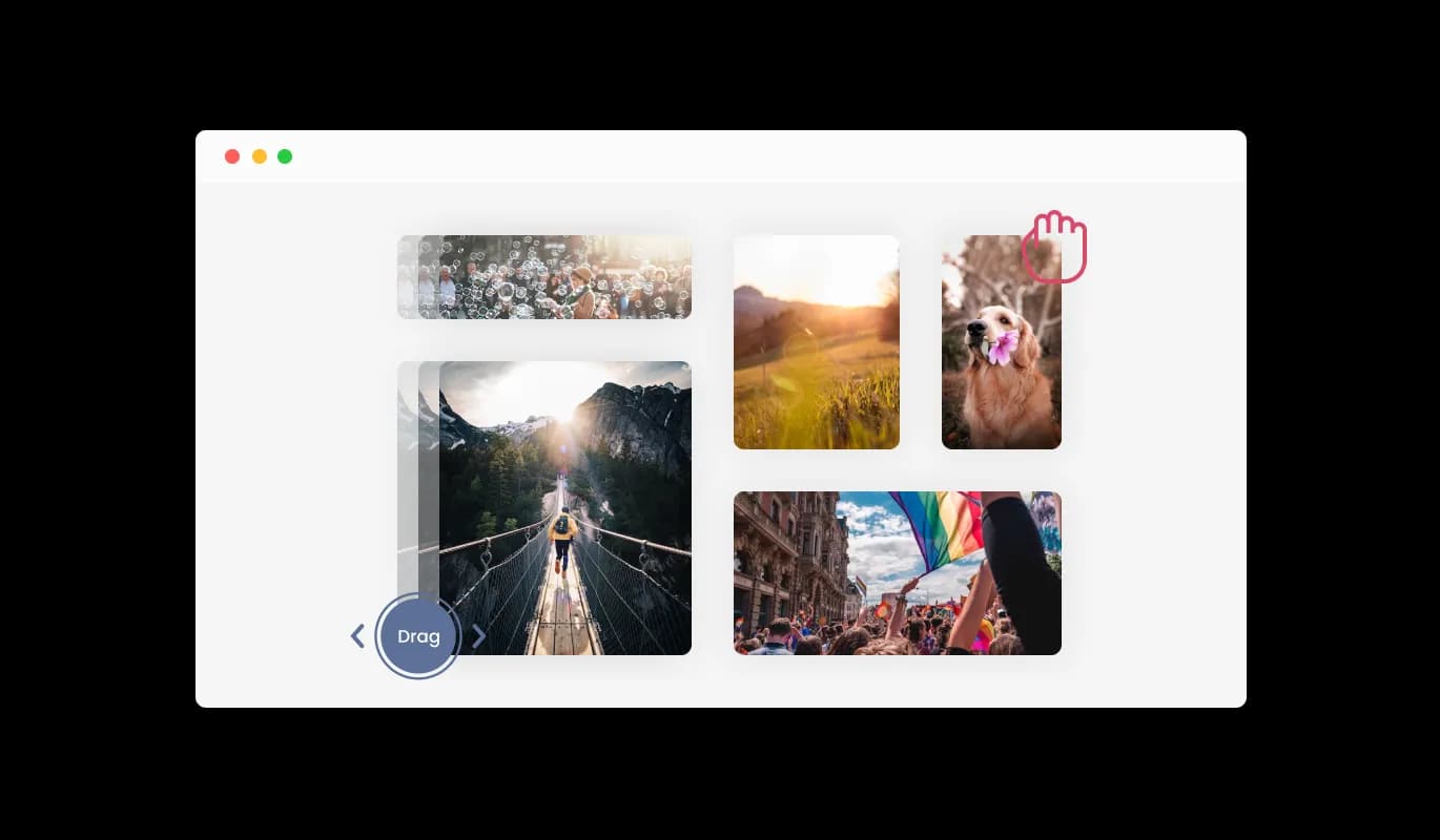 Image Grid Slider - Drag-and-Move Carousel Option