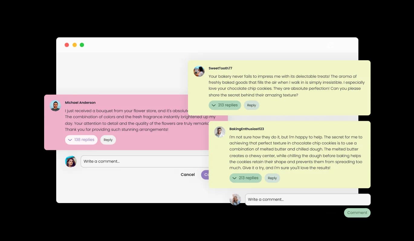 Comments - Foster Engaging Conversations with the Reply Feature