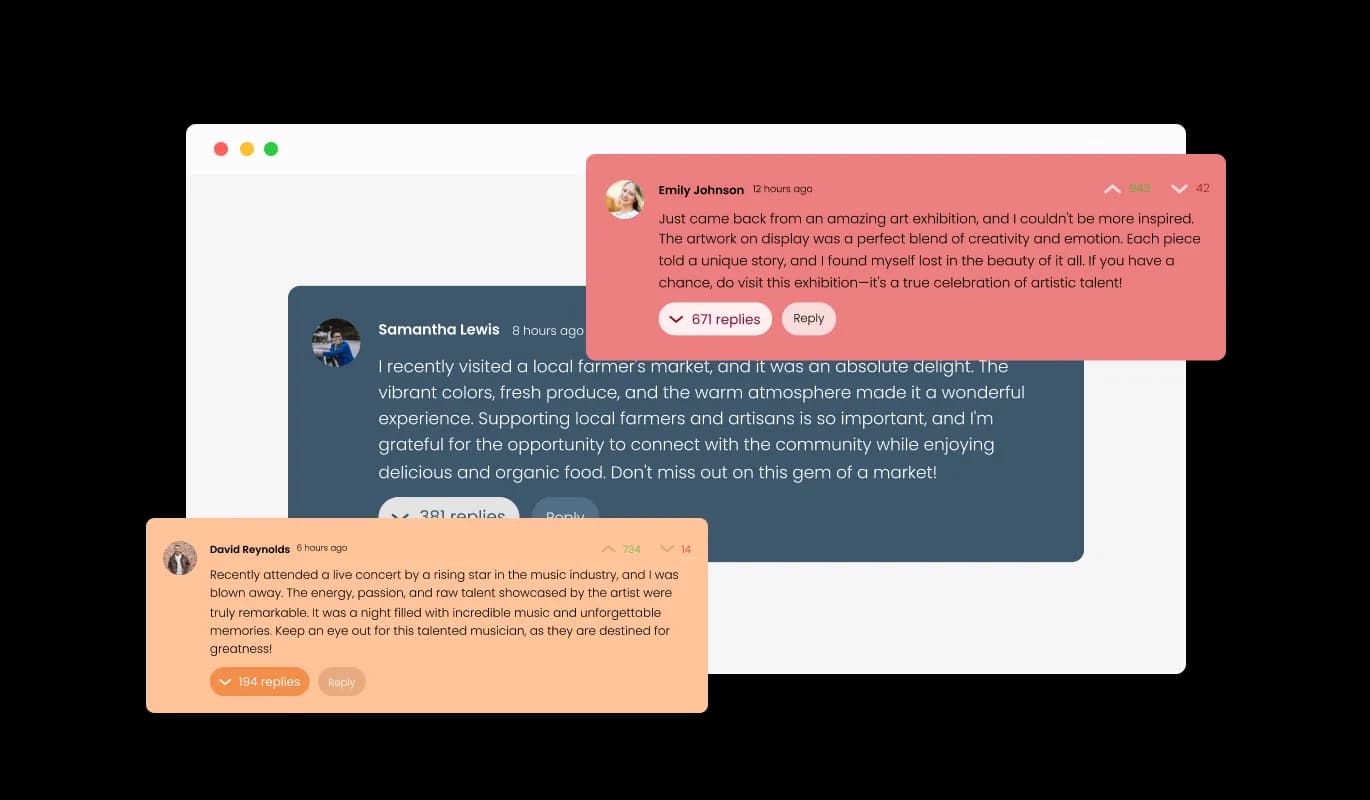 Comments - Select from Appealing Comment Skins for a Personalized Look