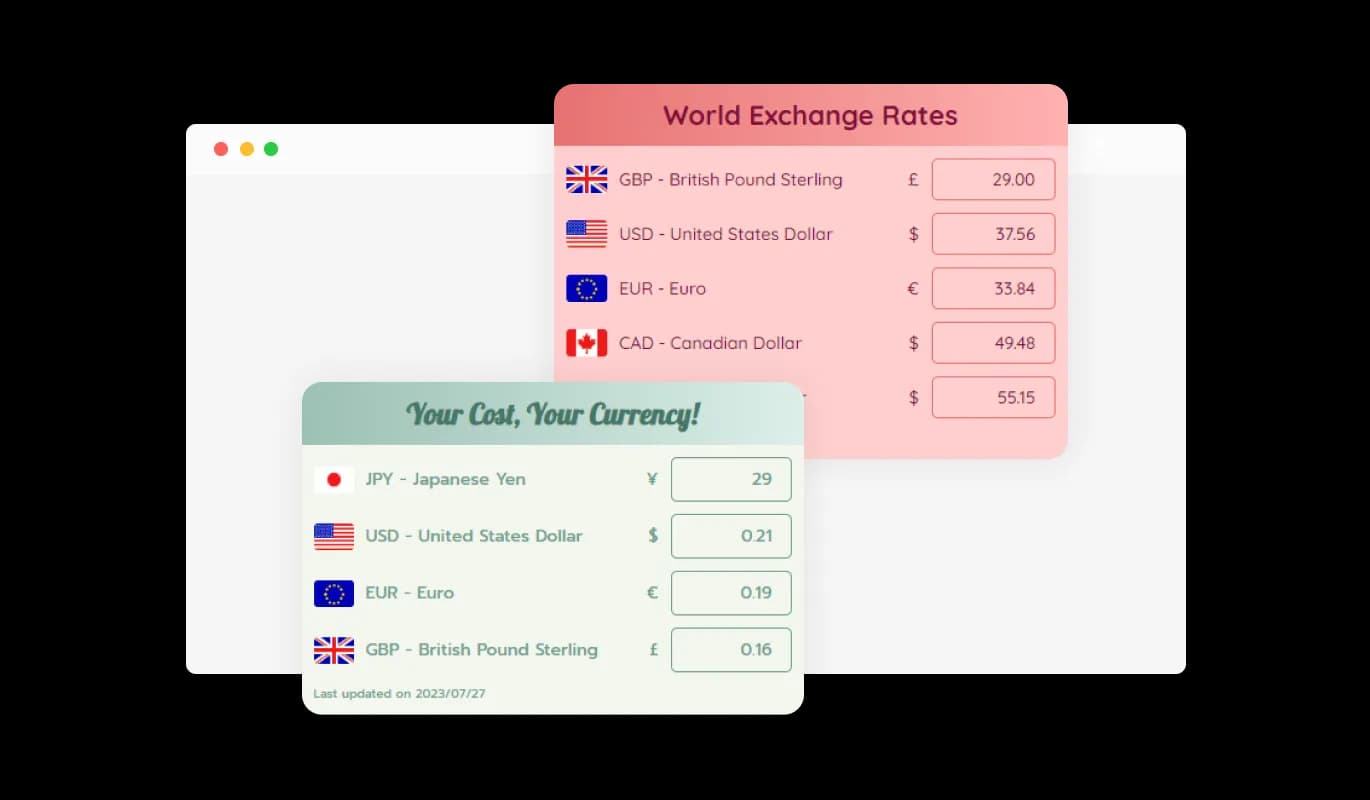 Currency Converter - Stylish Currency Skins Selection