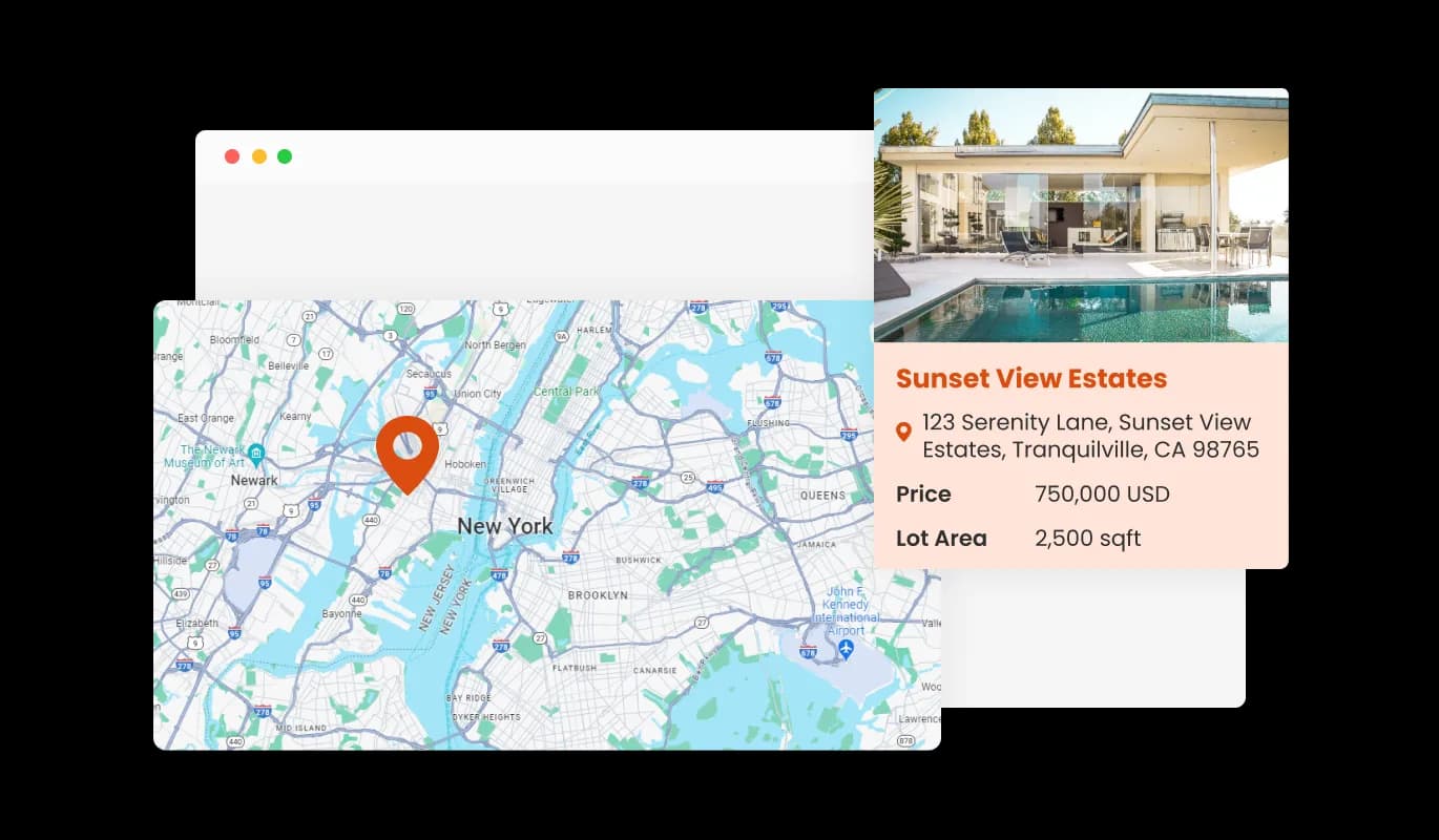 Real Estate Listings - Interactive Property Location