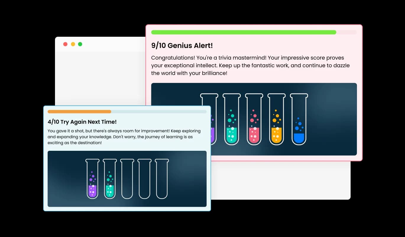 Quiz Maker - Tailored ePages Quiz Feedback