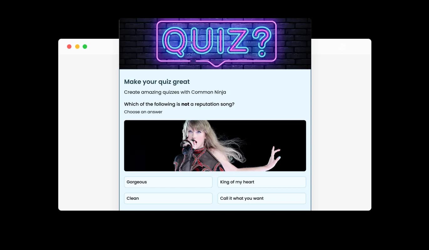 Quiz Maker - Customizable Imweb Quiz Header