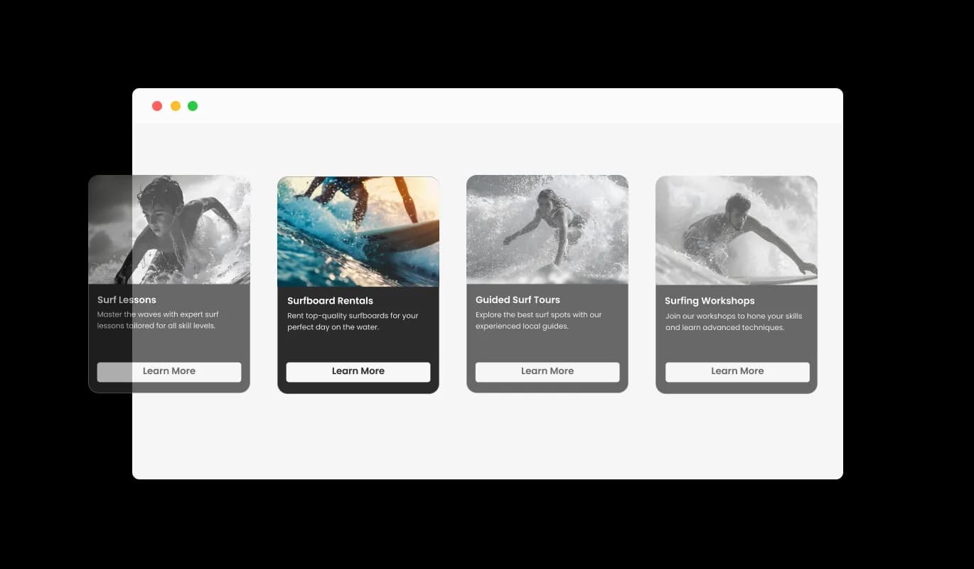 Card Slider - Hover Effects for Enhanced Interactivity