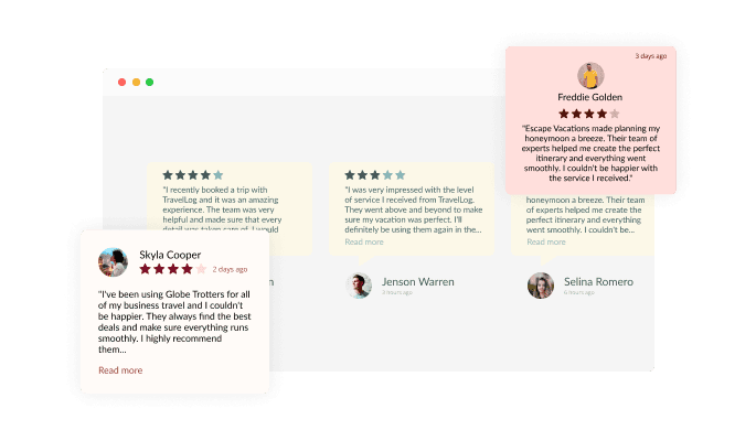 Facebook Reviews - Various Review Styles