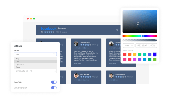 Facebook Reviews - Fully Customizable