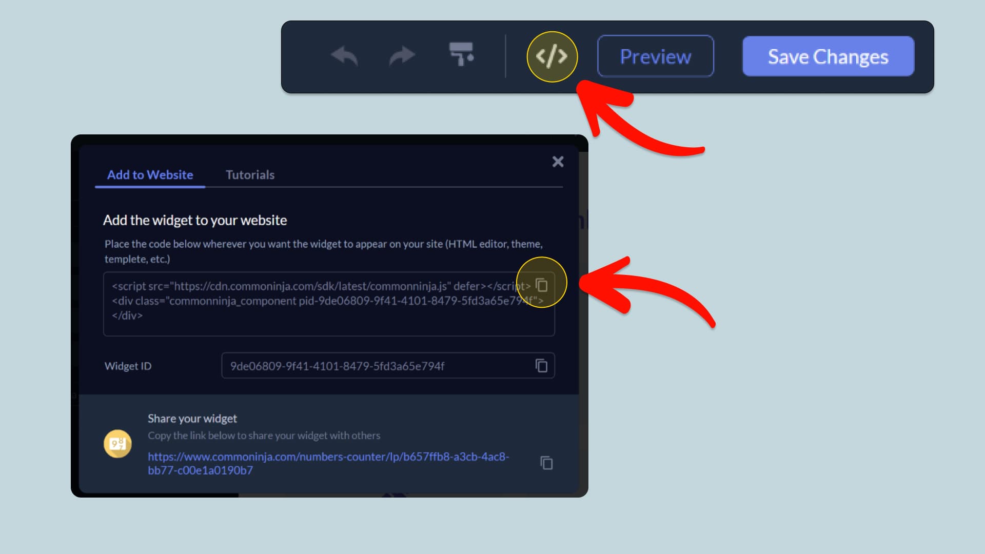 Copy the Image Magnifier Embed Code