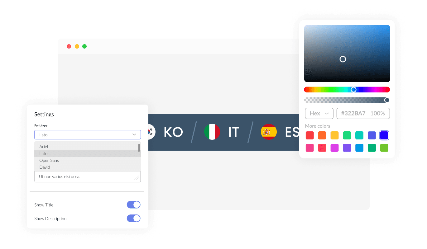 Website Translator - Fully Customizable Translator widget for Kajabi