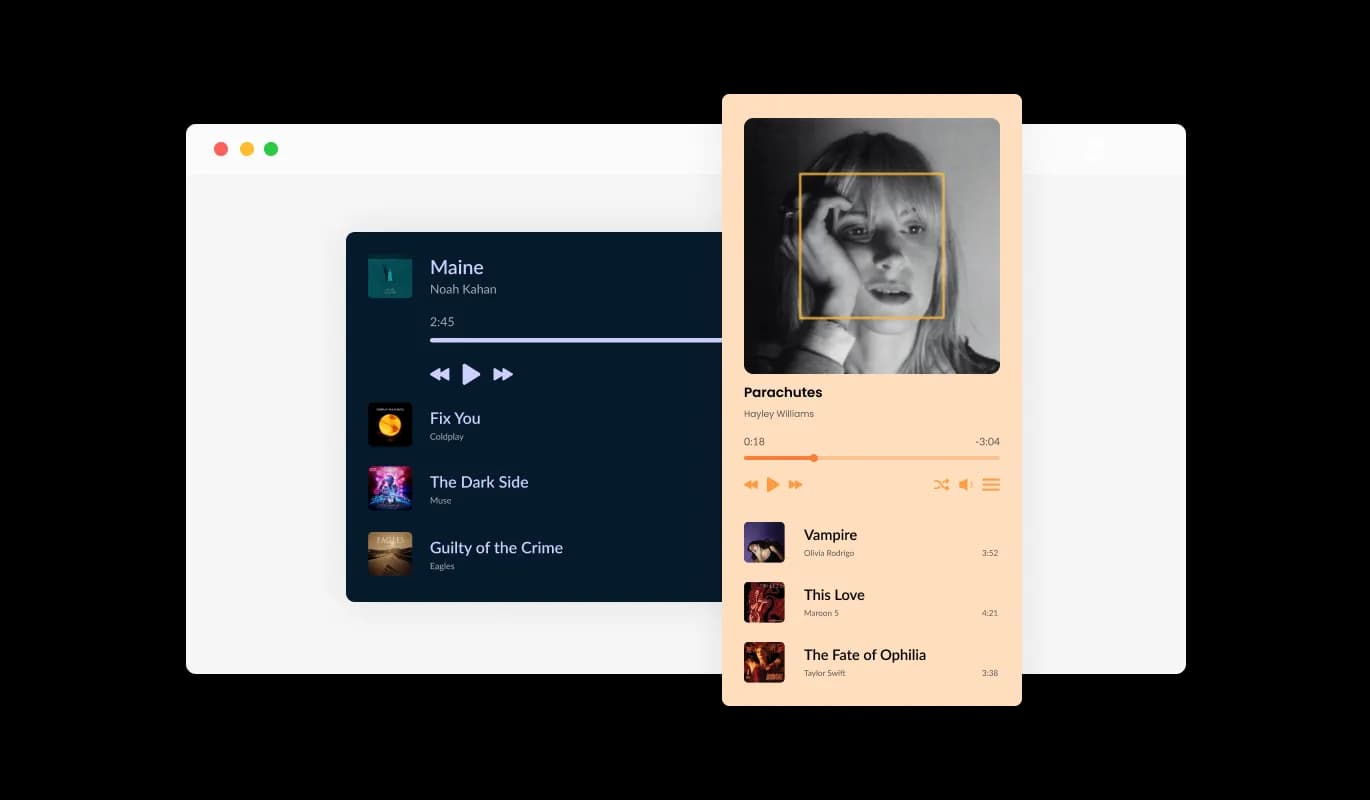 Music Player - Create Engaging Playlists That Fit Any Webs website Design