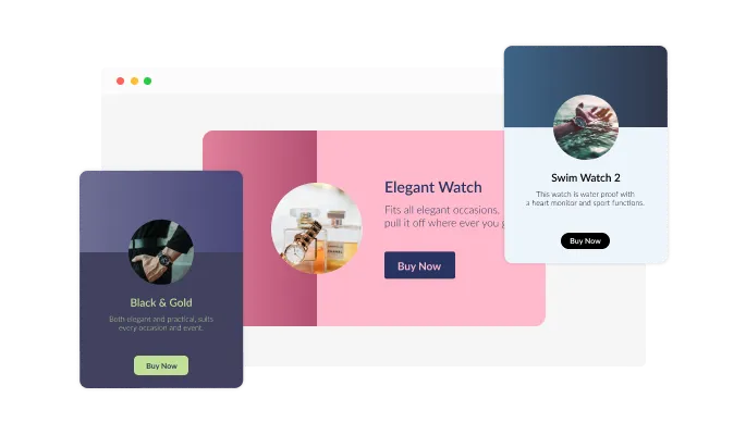 3D Cards - Choose from multiple layouts for Shoprenter 3d cards