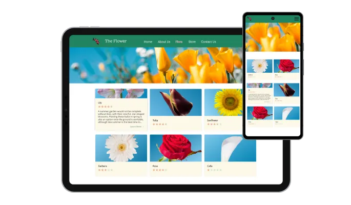 Flip Cards - Fully Responsive widget