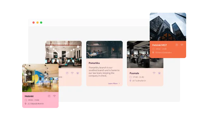 Company Branch Flip Cards - Selection of colorful skins