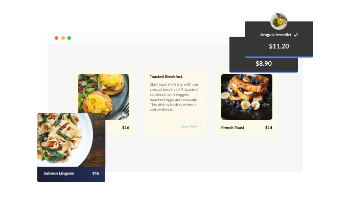 Restaurant Menu Flip Cards - Beautiful Layouts