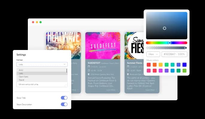 Event List - Fully Customizable Design