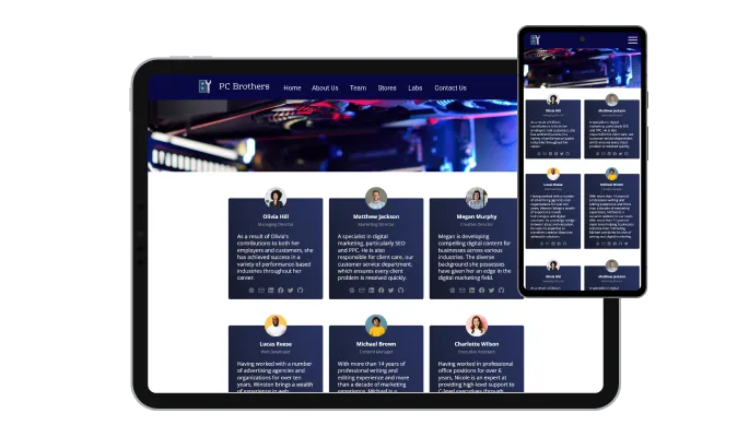 Team Member List - Perfectly Responsive