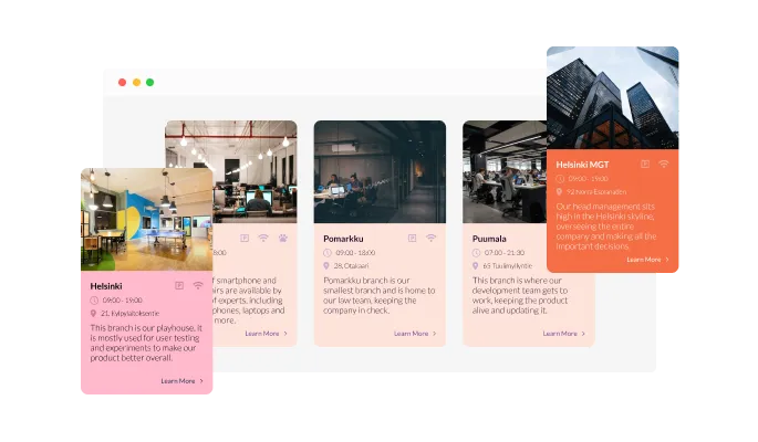 Company Branch List - Multiple Skins