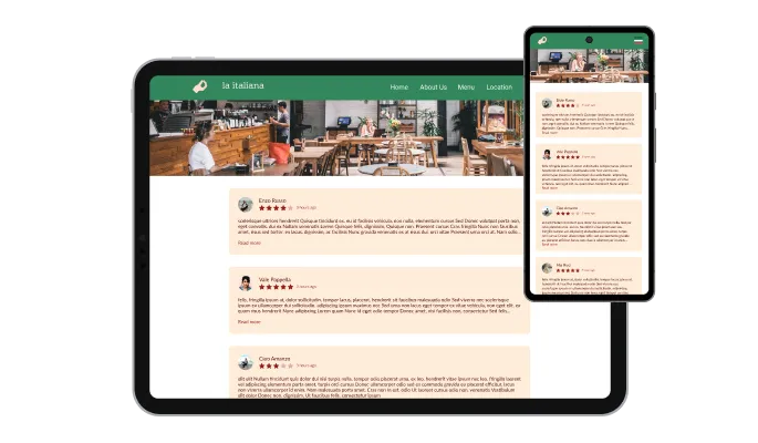 Google Reviews - Responsive Design for your Knorish online course website