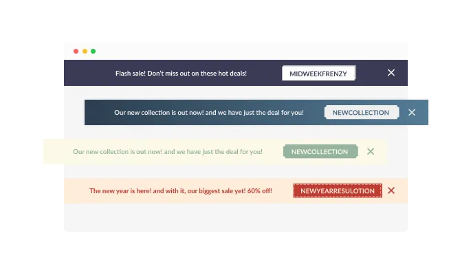 Coupon Bar - Stunning skins selection for your ScoreApp landing page