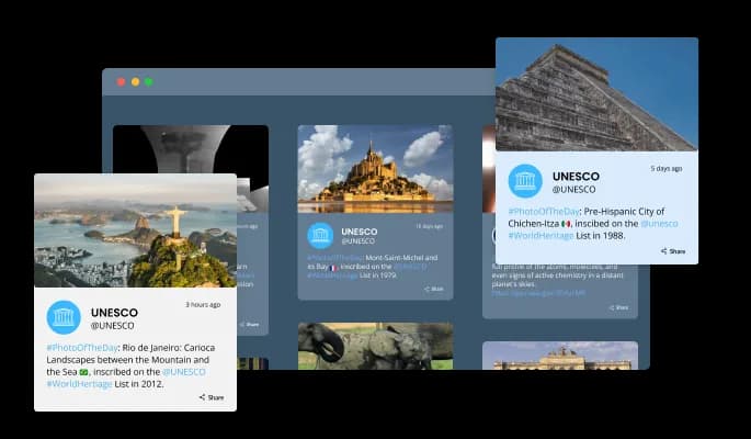 Instagram Feed - A selection of colorful skins for your WebEden website