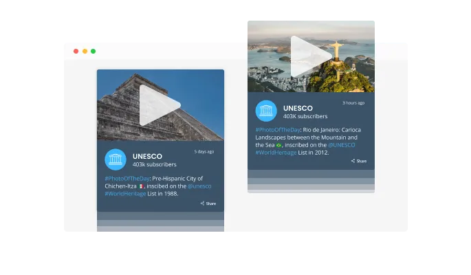 Vimeo Feed - Animated ticker
