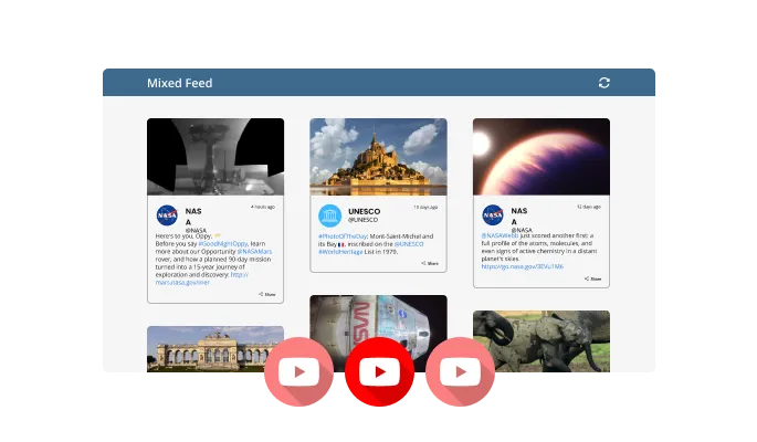 YouTube Feed - Choose from two types of YouTube feed