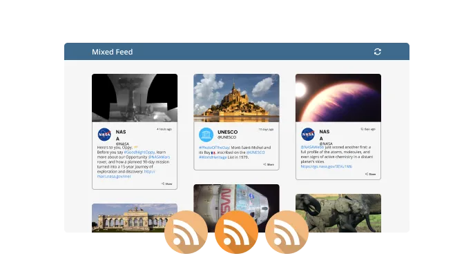 RSS Feed - A variety of RSS feed types