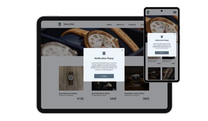 Notification Popup - Perfectly Responsive popup