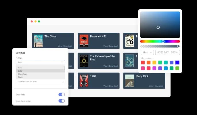 PDF Viewer - The widget design is fully customizable