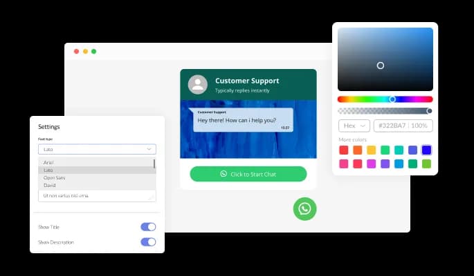 WhatsApp Chat - Fully Customizable plugin design