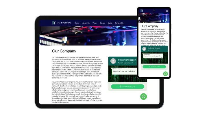 WhatsApp Chat - Fully Responsive Design for your Macaw website